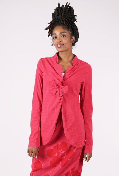 Rundholz Sig Stretch Flower Pin Jacket, Rose Check 