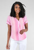 Escape by Habitat Resort Stripe Easy Shirt, Guava 