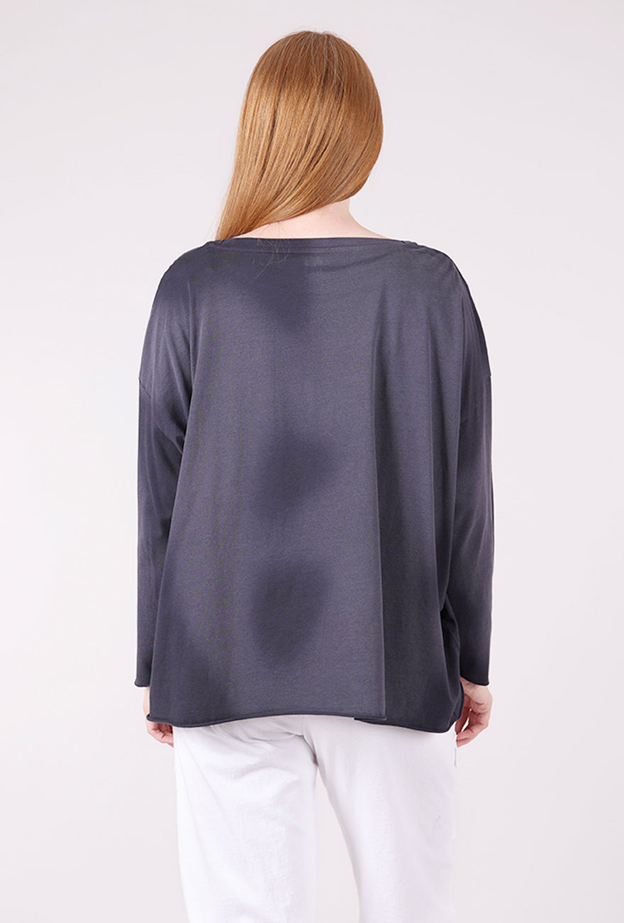 Planet Overdyed Boxy Tee, Midnight 