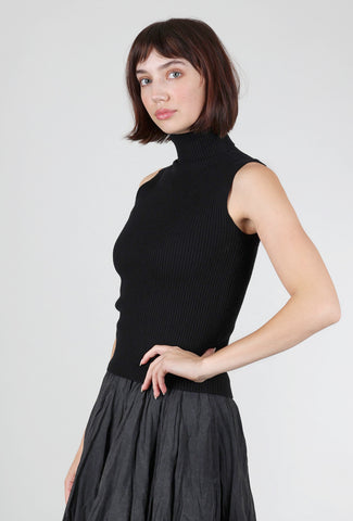 Astrid Jennifer S/L Ribbed Mockneck, Black 