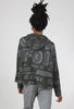 Rundholz French Terry Cropped Swing Hoodie, Jungle Shiny Print 