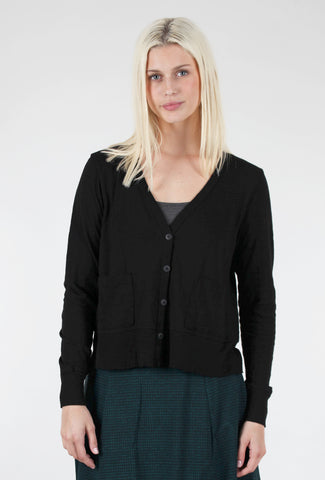 Wilt Crop Boxy Pocket Cardie, Black 