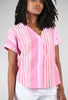 Escape by Habitat Resort Stripe Easy Shirt, Guava 