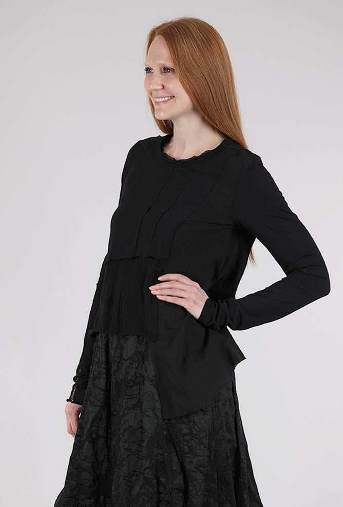 Studio B3 Onita Patchwork Tunic, Black 