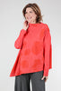 Moyuru Drape-Neck Dot Top, Red 