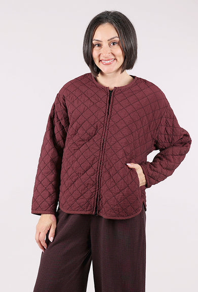 Cut Loose Quilted Bomber Jacket, Cinnabark 