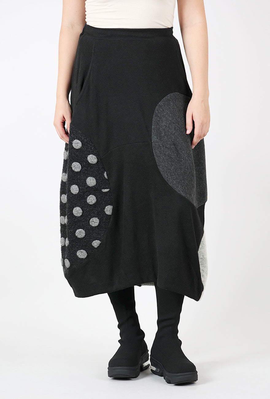 Plush Mix Textile Skirt, Storm