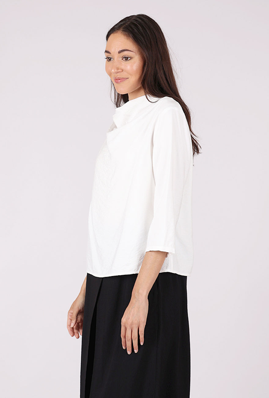 Niche Rayon Cowl Top, White 