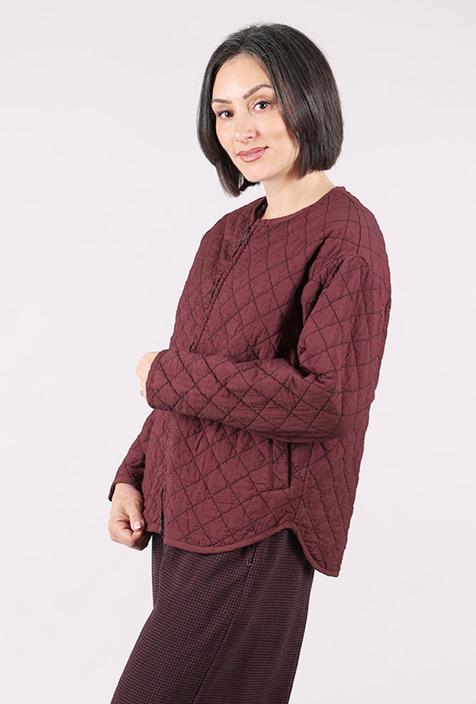 Cut Loose Quilted Bomber Jacket, Cinnabark 