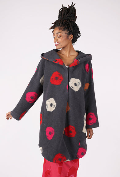 Noen Dotty Dot Coat, Charcoal 