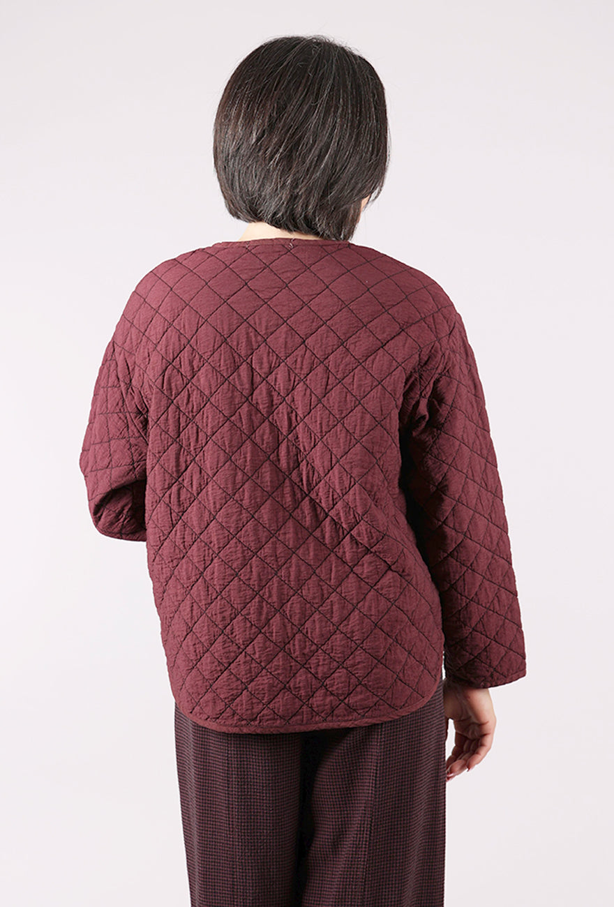 Cut Loose Quilted Bomber Jacket, Cinnabark 