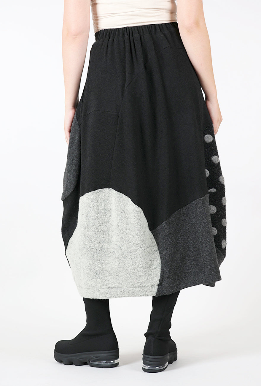 Plush Mix Textile Skirt, Storm
