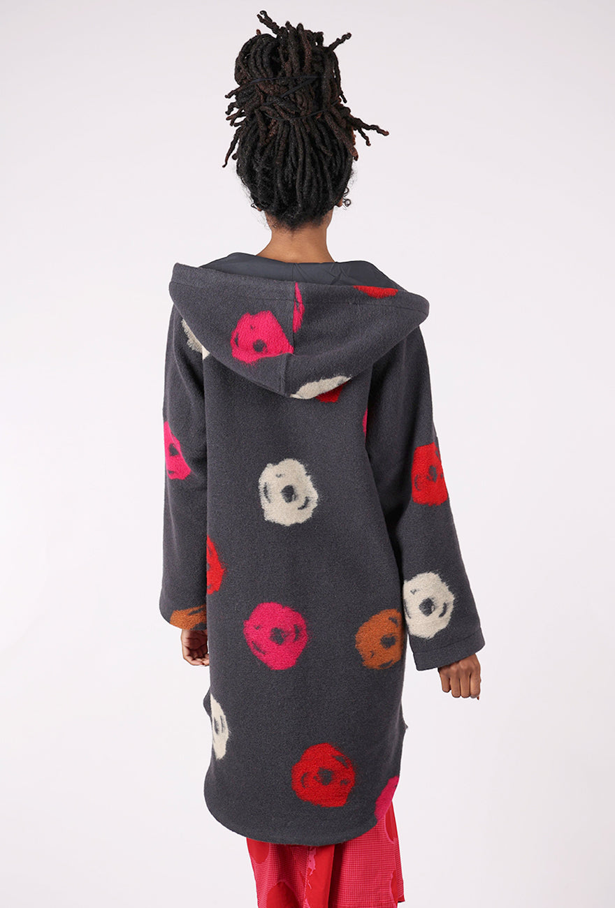Noen Dotty Dot Coat, Charcoal 