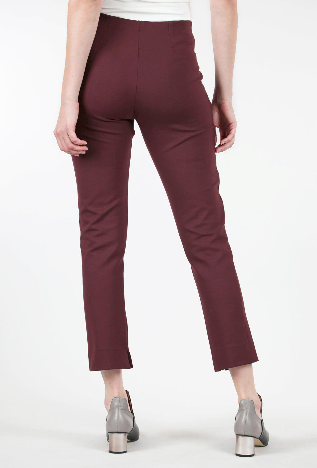 Equestrian Ponte Knit Zani Pant, Bordeaux 