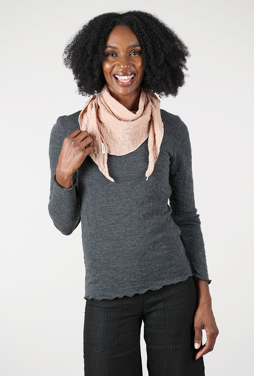 By Basics Bubble Wool Kerchief, Nude 
