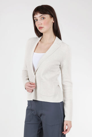 Kinross Notch-Collar Cardie, Champagne 
