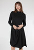 M Made in Italy Ponte Tuck Dress, Black 