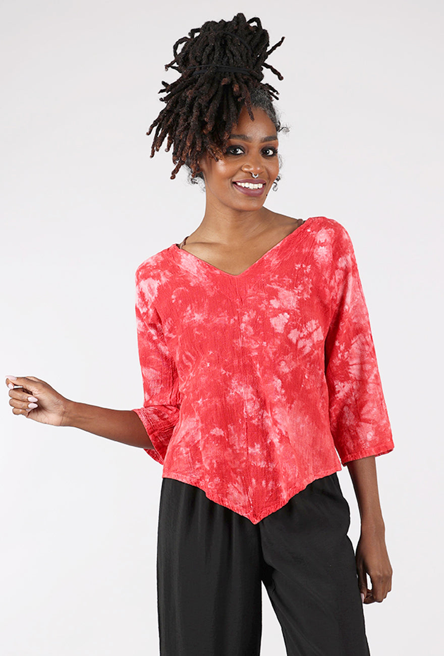 Oh My Gauze Lynn Top, Washed Fire 