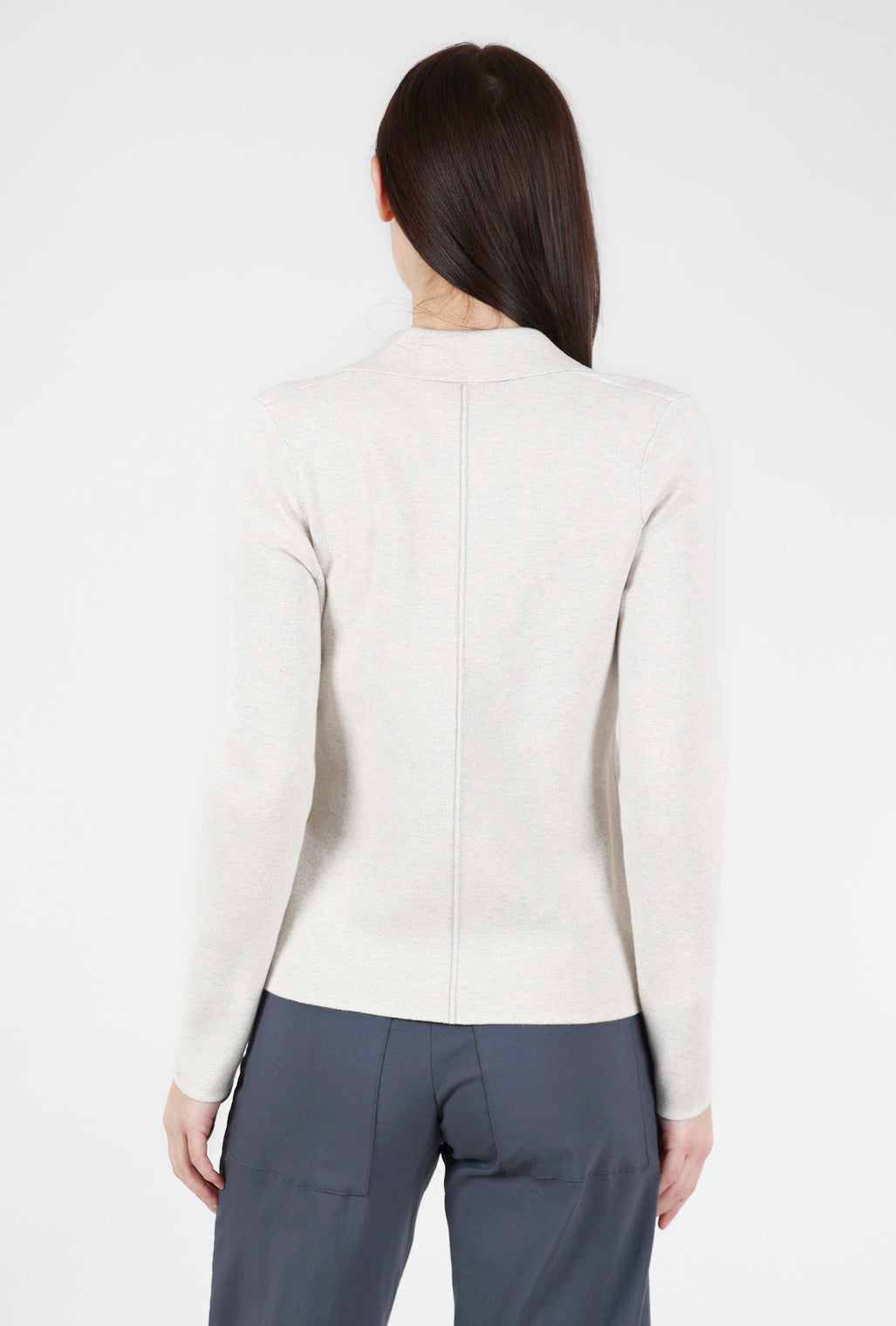 Kinross Cashmere Notch-Collar Cardie, Champagne 