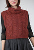 Studio B3 Morfeo Cable-Knit Vest, Terracotta 