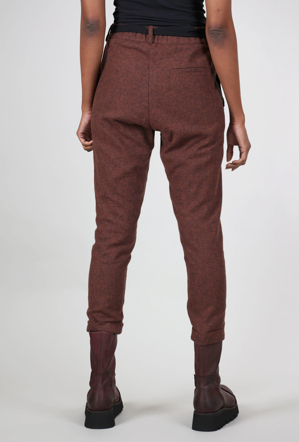 Studio B3 Stats Flannel Pant, Dark Terracotta 