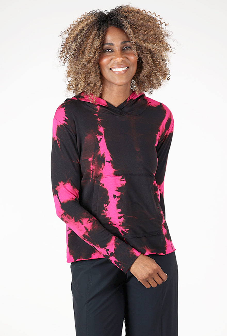 Heyne Bogut Dream Knit Hoodie, Magenta/Black 