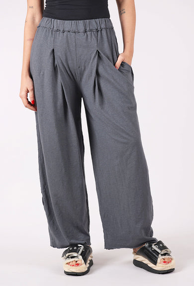 Cut Loose Inset Pleat Easy Pant, Gull 