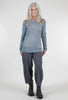 Cynthia Ashby Cotton Mesh Tee, Bluestone 