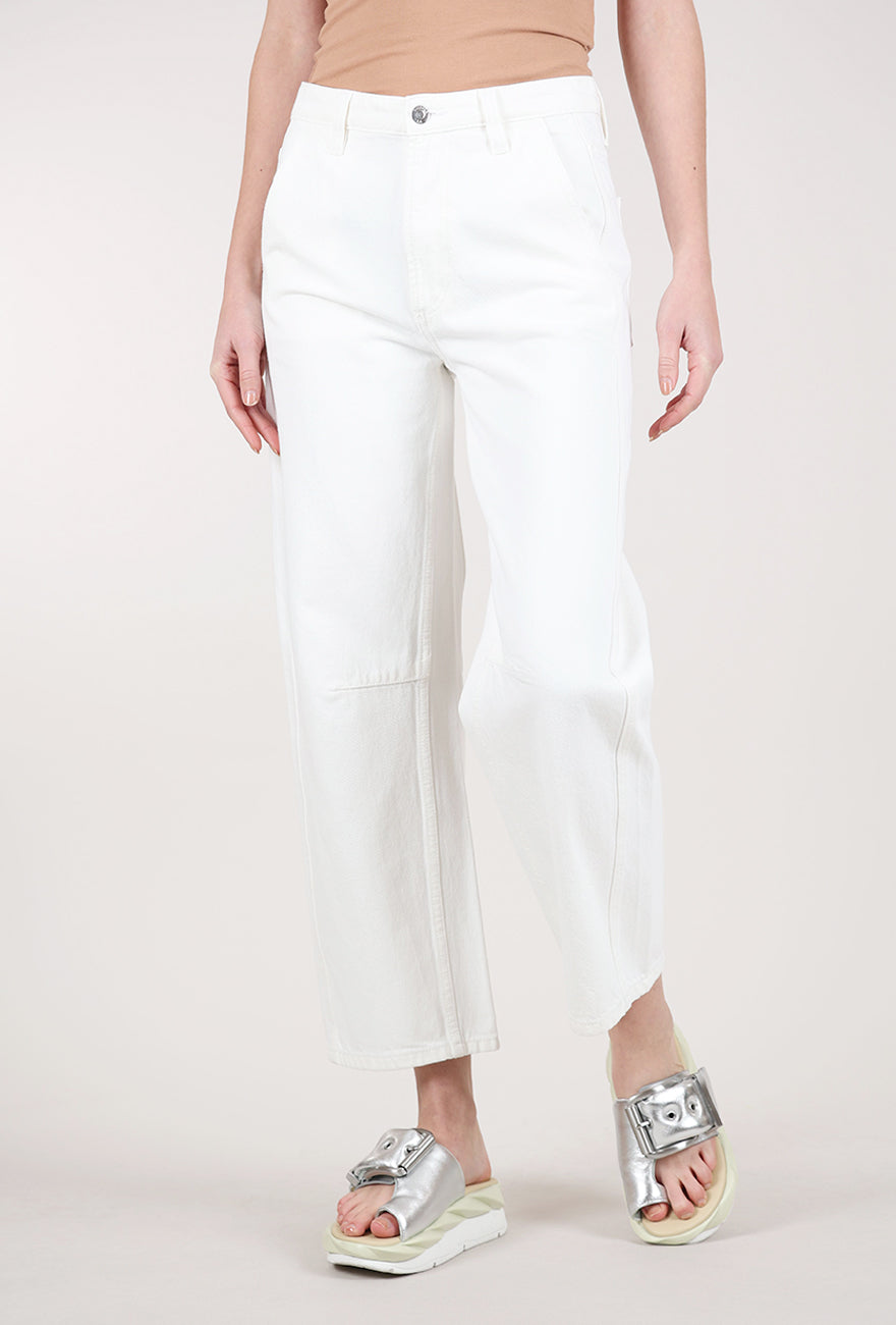 Pistola Beau Seamed Crescent Leg, Paper White 