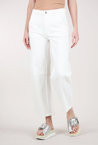 Pistola Beau Seamed Crescent Leg, Paper White 