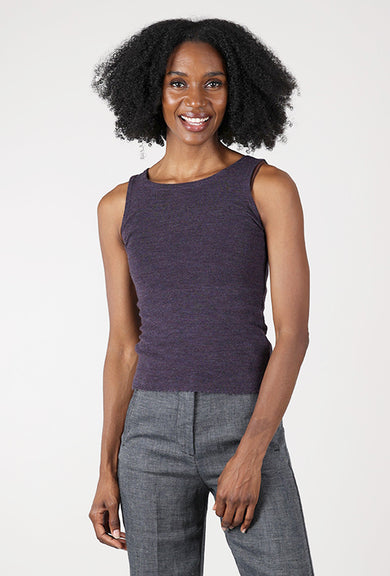 By Basics Wool Layer Tank, Plum Melange 