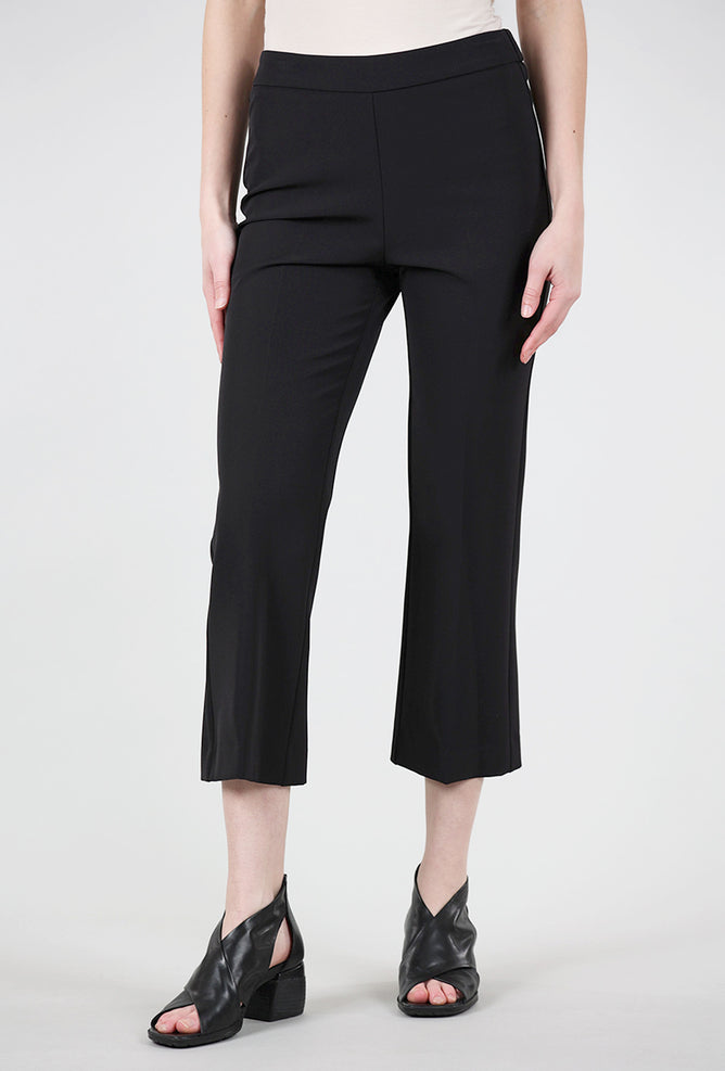 Estelle & Finn Crepe Crop Flare Pant, Black 