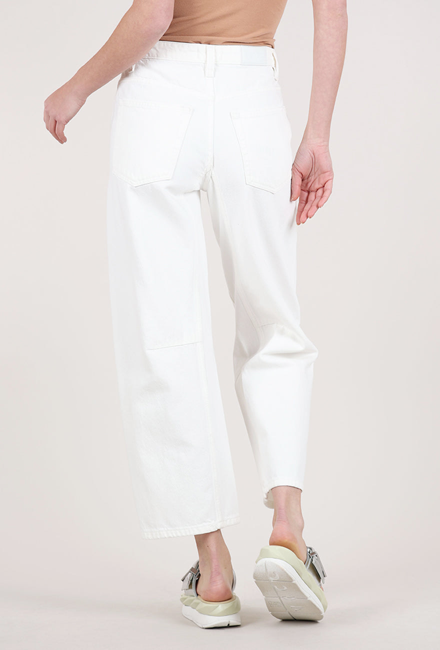 Pistola Beau Seamed Crescent Leg, Paper White 