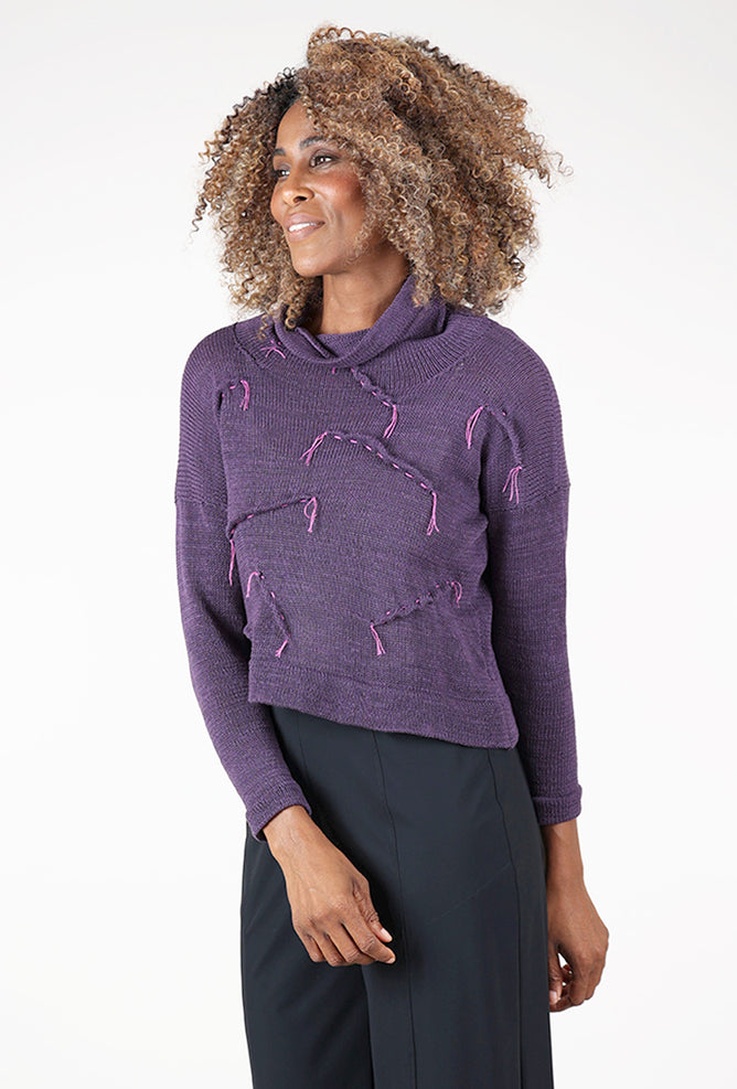 Red Thread Taylor Tucks Sweater, Purple/Magenta 