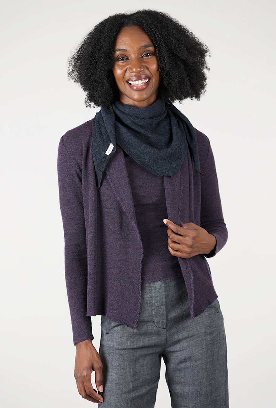 By Basics Bubble Wool Kerchief, Midnight Blue 