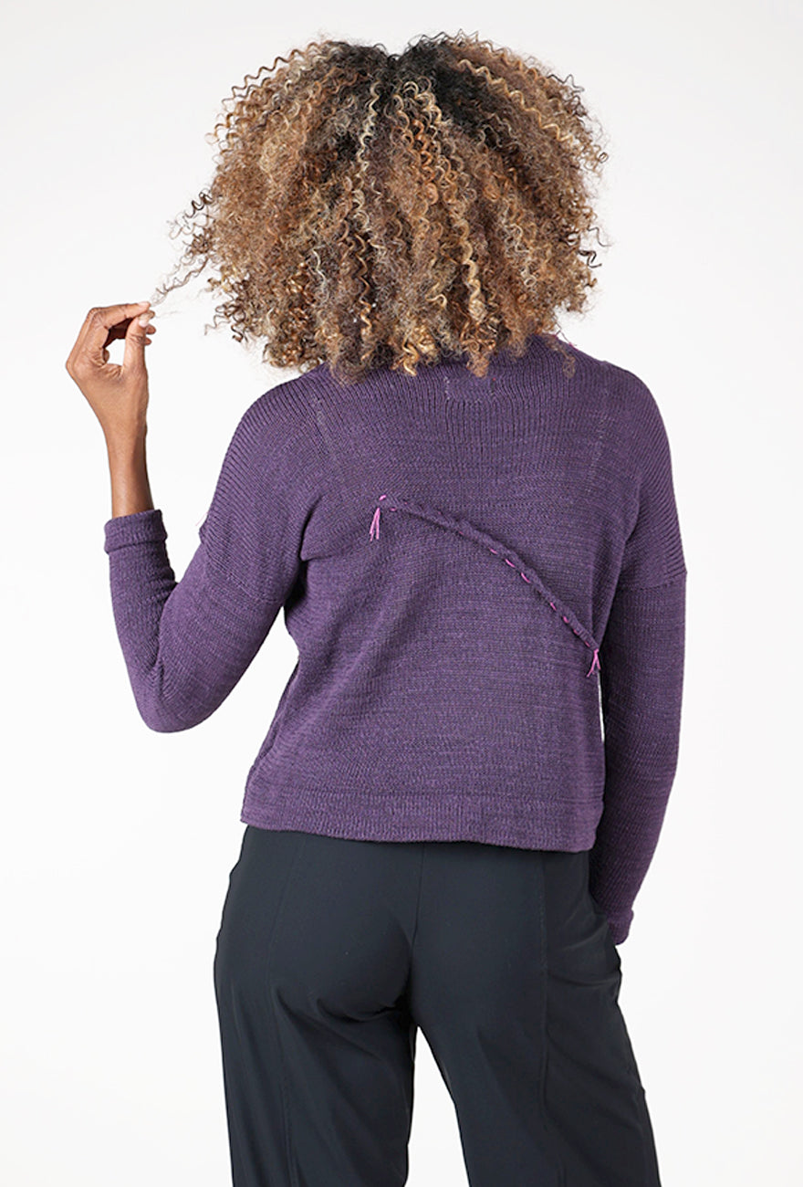 Taylor Tucks Sweater, Purple/Magenta