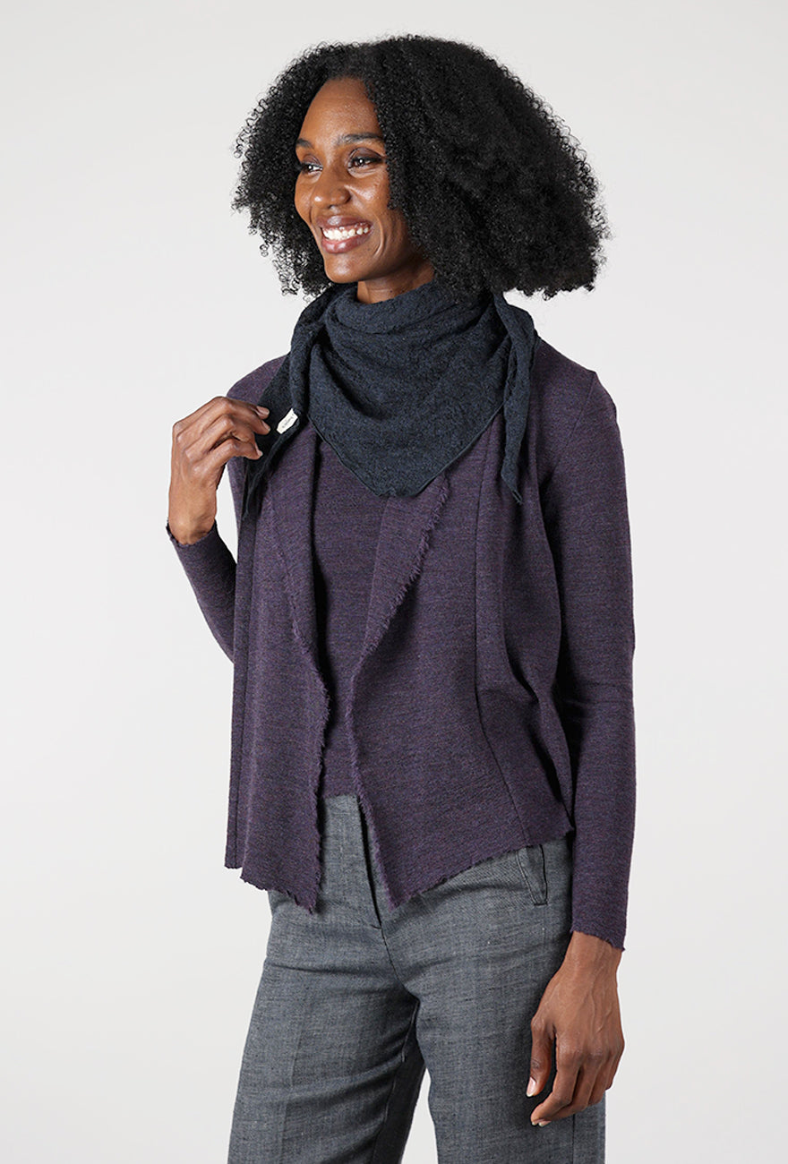 By Basics Bubble Wool Kerchief, Midnight Blue 