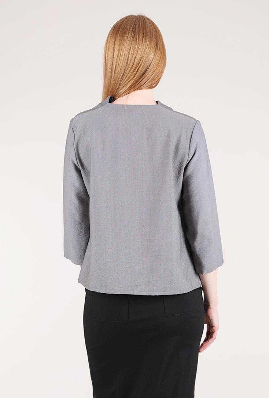 Niche Rayon Cowl Top, Gray 
