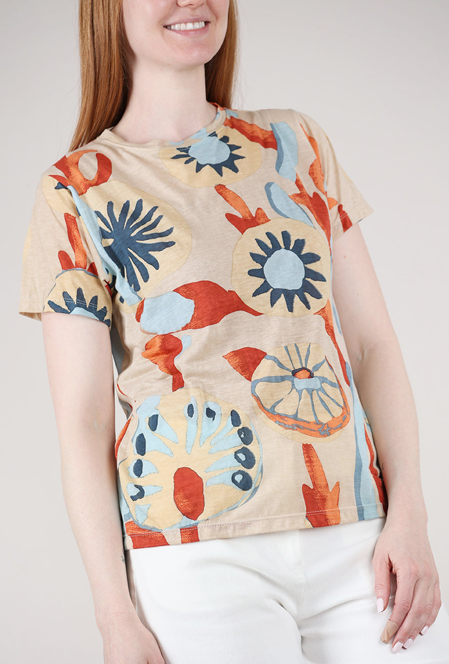 Bel Kazan Mika Tee, Cream Velora 