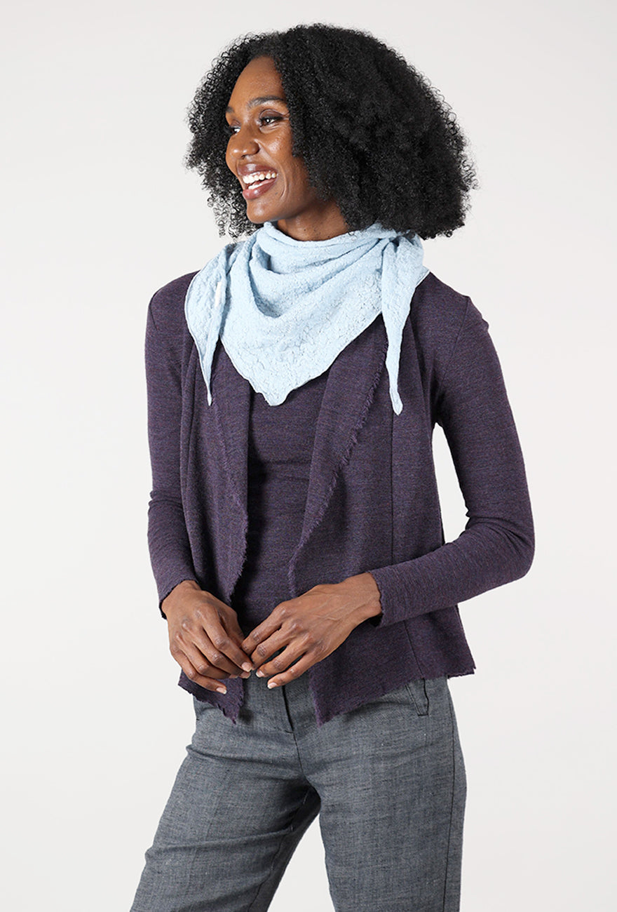 By Basics Bubble Wool Kerchief, Blue Mist 