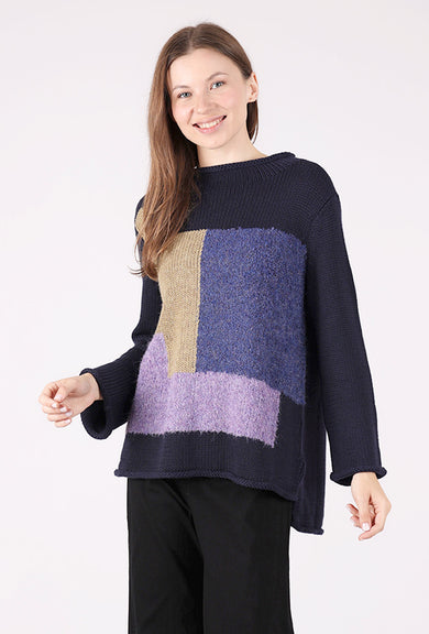 Olivia by Habitat Statement Jigsaw Pullover, Navy 