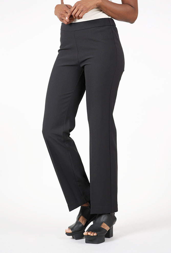 Estelle & Finn Wide Crepe Pant, Black 