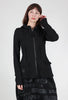 Rundholz French Terry Dressy Hooded Jacket, Black 