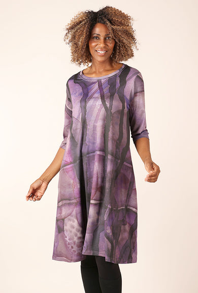 Kaziuki Luna Atlas Dress, Purple 
