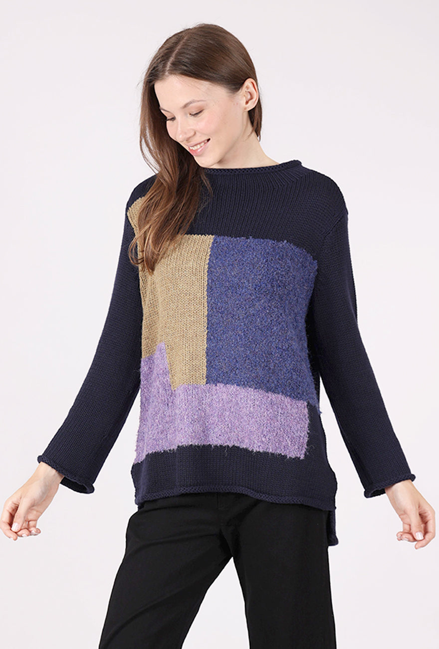 Olivia by Habitat Statement Jigsaw Pullover, Navy 