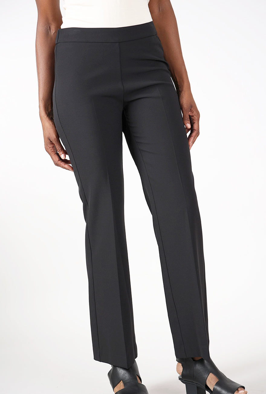 Wide Crepe Pant, Black Angle 4