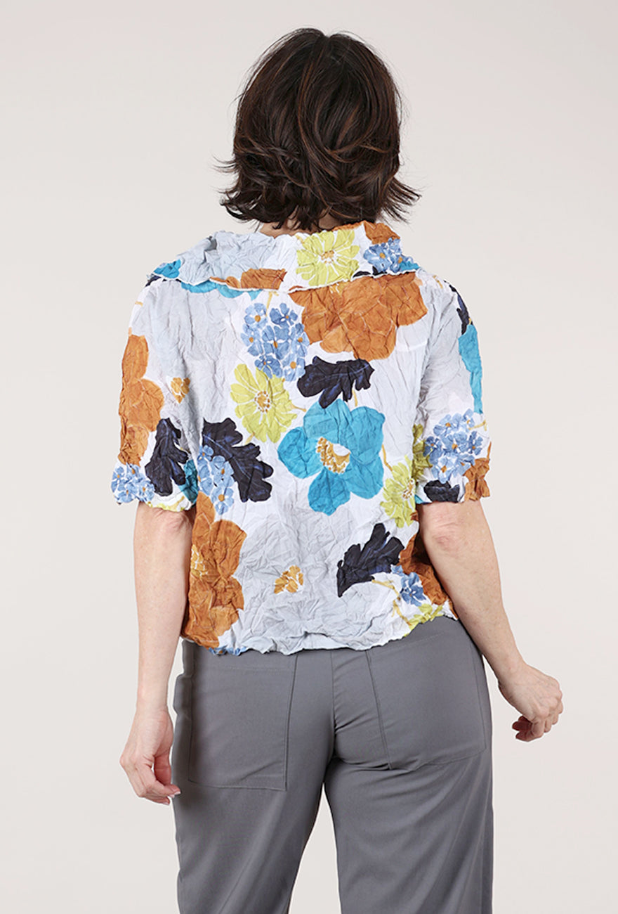 Olivia by Habitat Crimped Crepe Floral Pack It Pullover, Cinnamon 