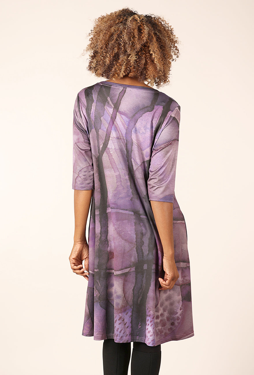 Kaziuki Luna Atlas Dress, Purple 