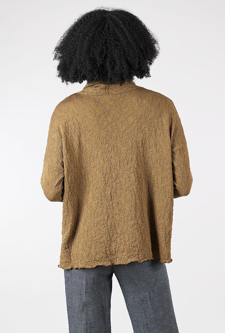 By Basics Bubble Wool Wide Rollneck, Bronze 