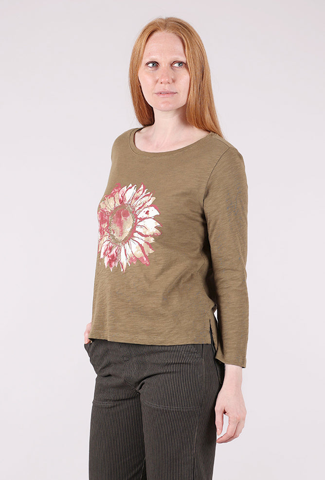 Escape by Habitat Destination Sunflower Boxy Tee, Willow 